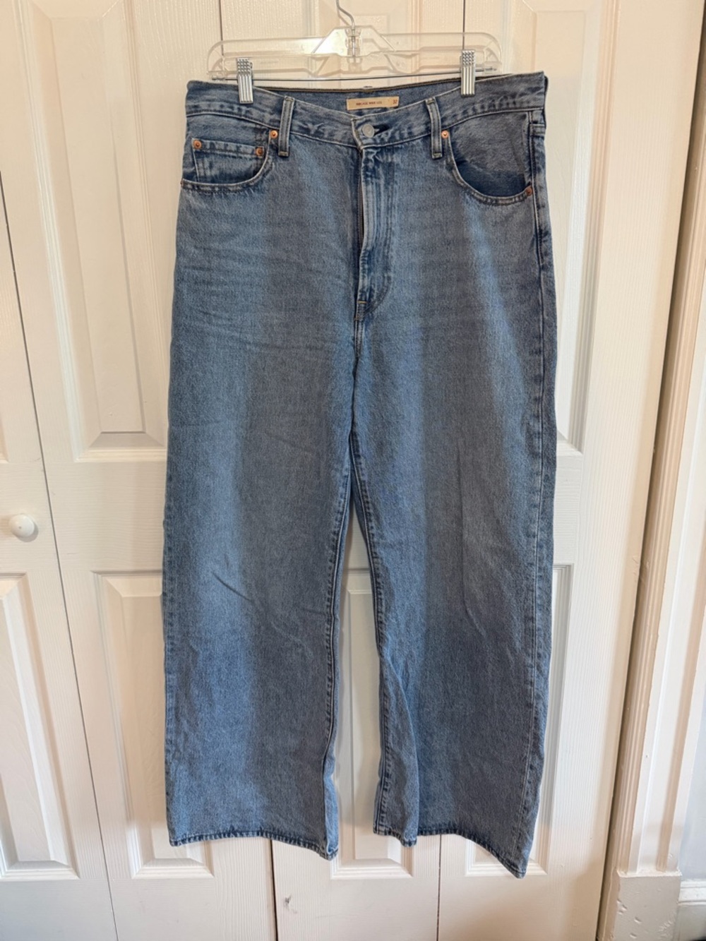 Levi's Ribcage Wide Leg Jean Light Wash Waist 32